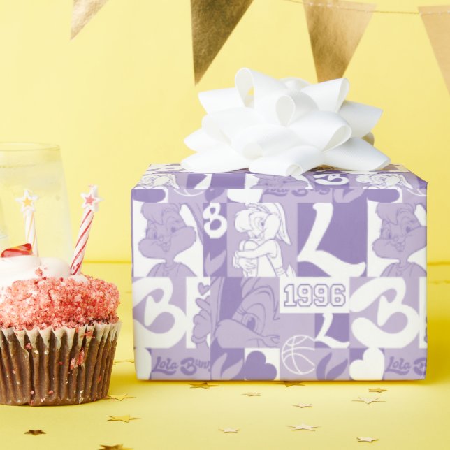 Papier Cadeau Motif de grille Lola '96 (Fête d'anniversaire)