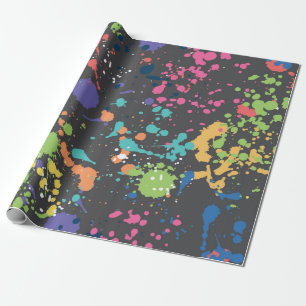 Papier Cadeau Motif de grunge incolore avec aquarelle sp