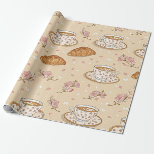 Papier Cadeau Motif de housse de café Fleur de Cerisier (2)