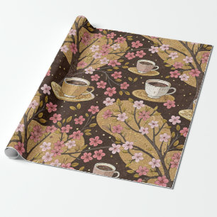 Papier Cadeau Motif de housse de café Fleur de Cerisier (8)
