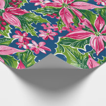 Motif de houx et de fleurs de Noël