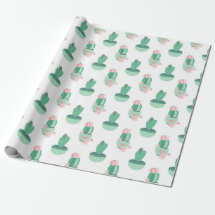 Papier Cadeau Motif de jardin Cactus