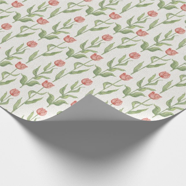 Papier Cadeau Motif de jardin de tulipe (Coin)