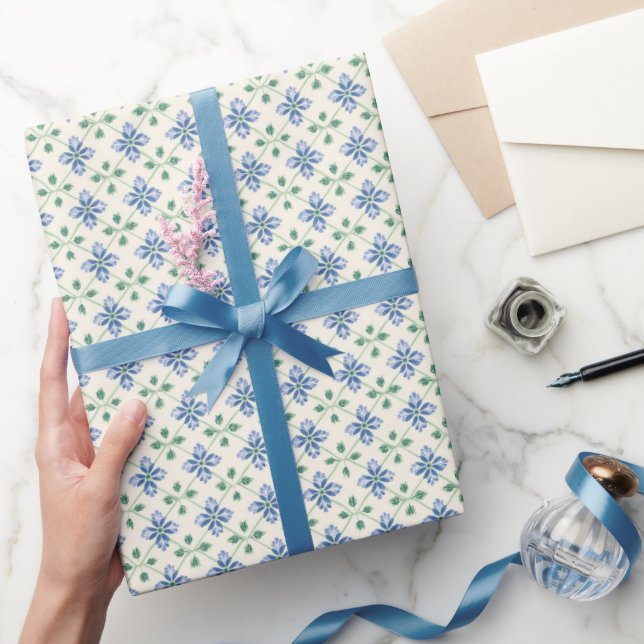 Papier Cadeau Motif de jardin floral (Cadeaux)