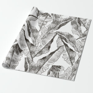 Papier Cadeau Motif de jungle tropicale plante sans couture. Pri