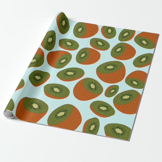 Papier Cadeau Motif de Kiwifruit (Déroulé)