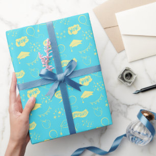 Papier Cadeau Motif de la chaux bleue