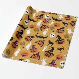 Papier Cadeau motif de la famille Jack-o'-lantern