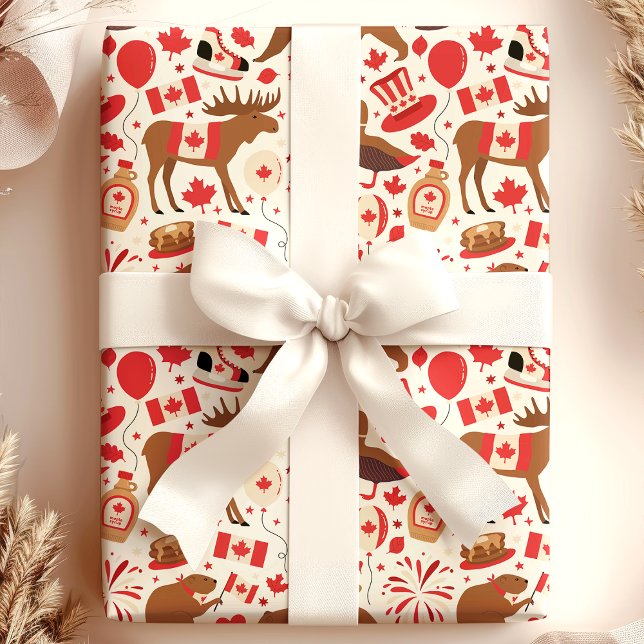 Papier Cadeau Motif de la fête du Canada (Créateur téléchargé)