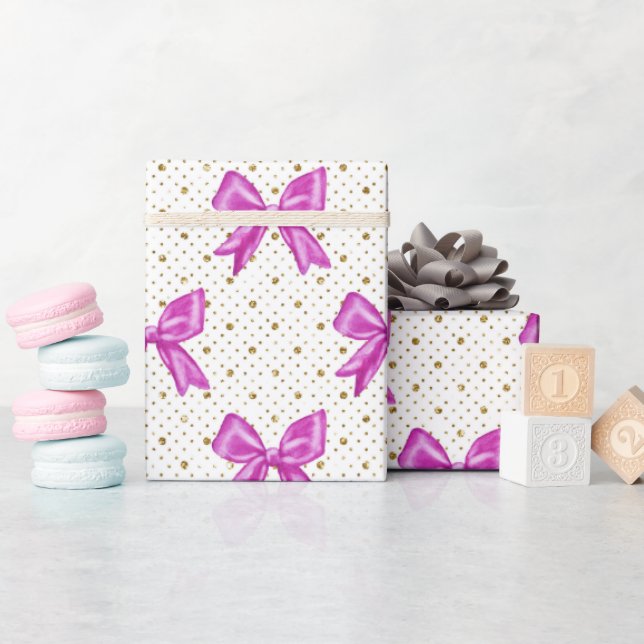 Papier Cadeau Motif de la fille de mode (Baby Shower)