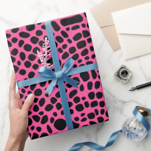 Papier Cadeau Motif de la peau orangée rose et noire