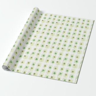Papier Cadeau Motif de l'aquarelle Shamrock