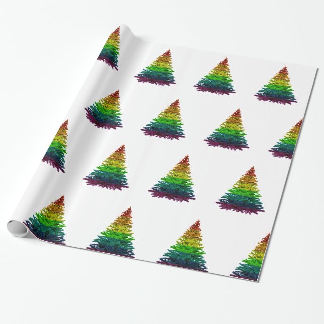 Papier Cadeau Motif de l'arbre de Noël (Déroulé)