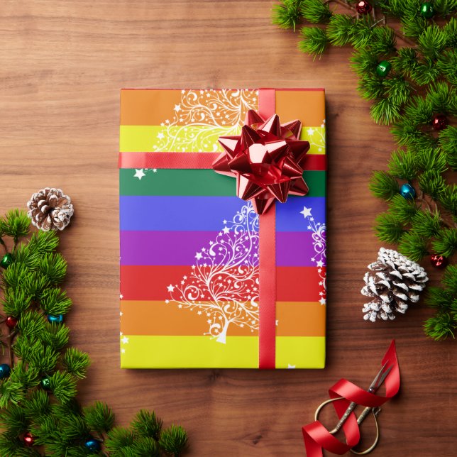Papier Cadeau Motif de l'arbre de Noël (Cadeau de vacances)