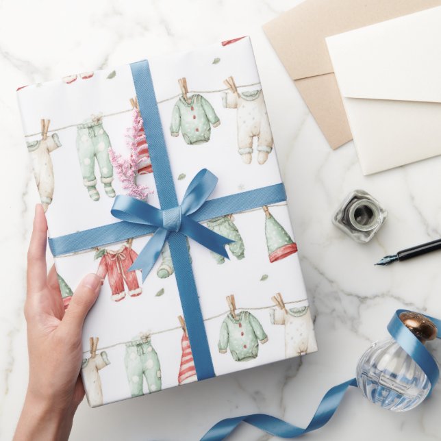 Papier Cadeau Motif de lessive de lutin  (Cadeaux)