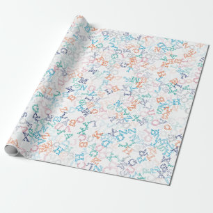 Papier Cadeau Motif de lettre de dessin animé drôle à bobble