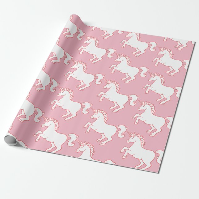 Papier Cadeau Motif de licorne (Déroulé)