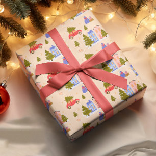 Papier Cadeau Motif de l'illustration de la maison d'arbre de No