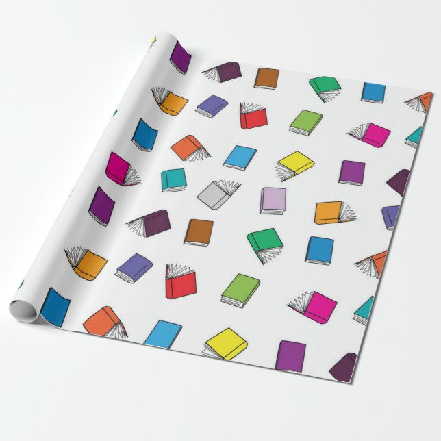 Papier Cadeau Motif de livre (Déroulé)