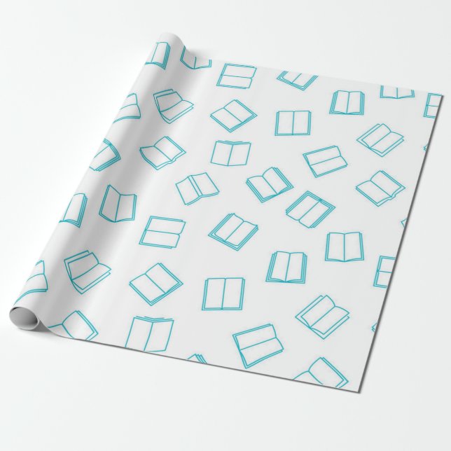 Papier Cadeau Motif de livre (Déroulé)