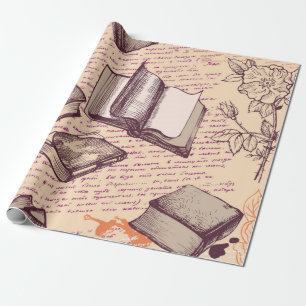 Papier Cadeau Motif de livre