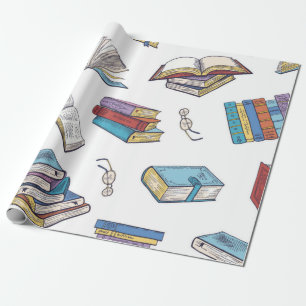 Papier Cadeau Motif de livre