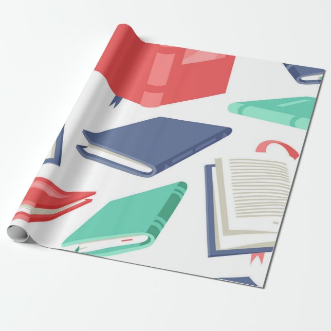Papier Cadeau Motif de livre (Déroulé)