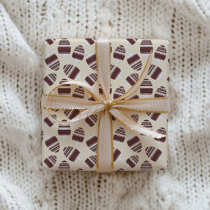 Papier Cadeau Motif de l'œuf de Pâques en chocolat
