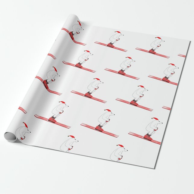 Papier Cadeau Motif de l'ours polaire (Déroulé)