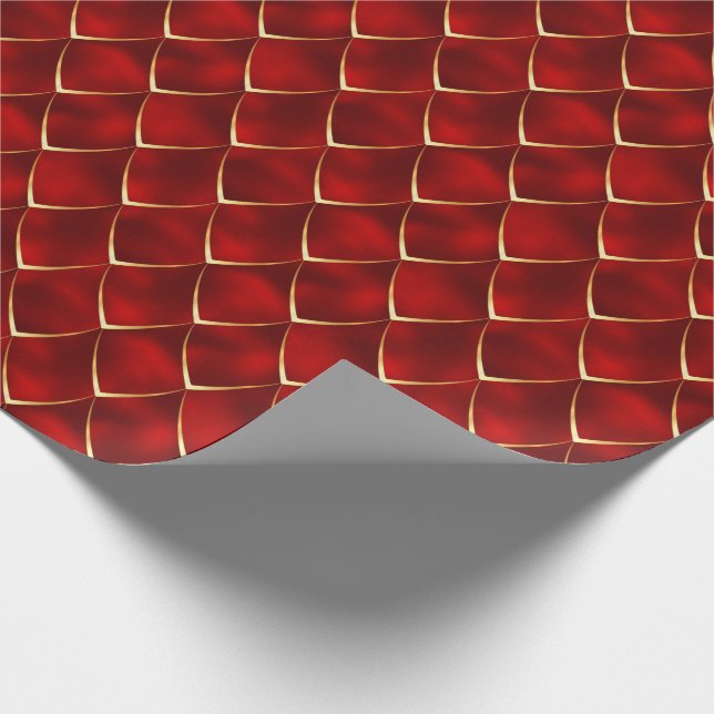 Papier Cadeau Motif de lunettes de sirène d'or de Bourgogne (Coin)