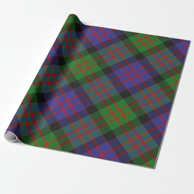 Papier Cadeau Motif de MacDonald Scottish Clan Tartan Plaid (Déroulé)
