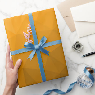 Papier Cadeau Motif de maille géométrique à dégradé orange