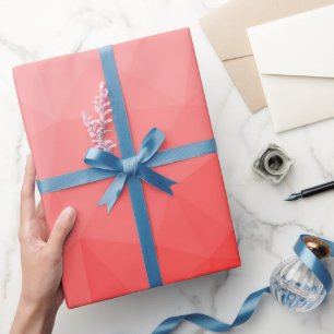 Papier Cadeau Motif de maille géométrique à dégradé rouge