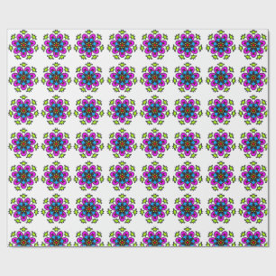 Papier Cadeau Motif de mandala floral