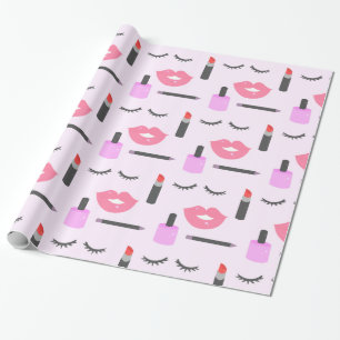 Papier Cadeau Motif de maquillage