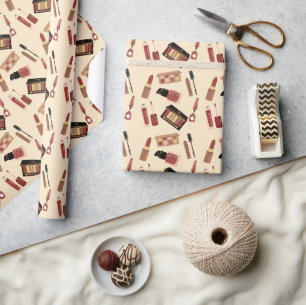 Papier Cadeau Motif de maquillage