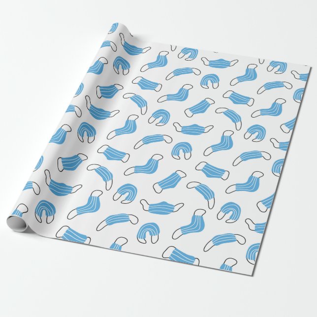 Papier Cadeau motif de masque Médicale (Déroulé)