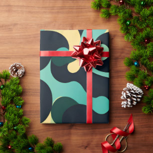 Papier Cadeau Motif de mosaïque de la brise marine d'été