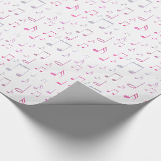Papier Cadeau motif de musique violette