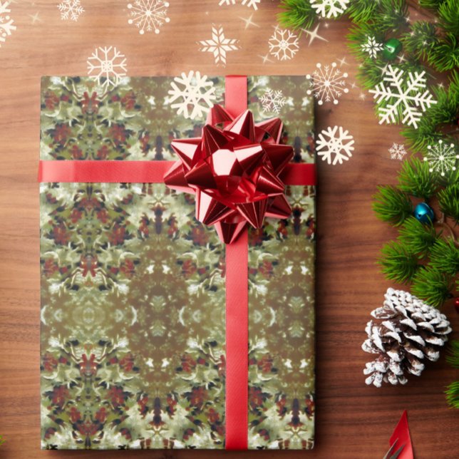 Papier Cadeau Motif de neige des branches de la baie vierge vict (Créateur téléchargé)