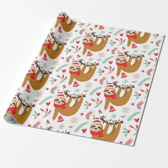 Papier Cadeau Motif de Noël (Déroulé)