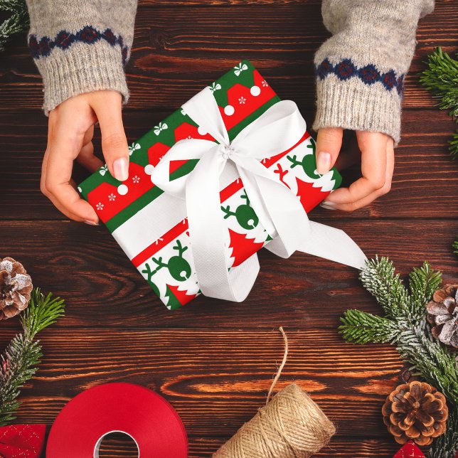 Papier Cadeau Motif de Noël (Christmas pattern birthday packing gift wrap,gift wrapping paper,return gift wrap paper,paper gift)