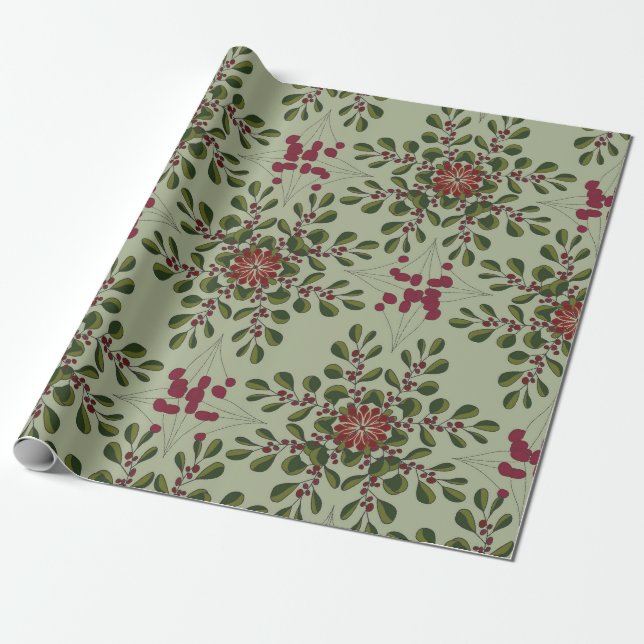 Papier Cadeau Motif de Noël  (Déroulé)