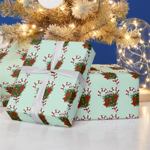 Papier Cadeau Motif de Noël avec Sucres de canne