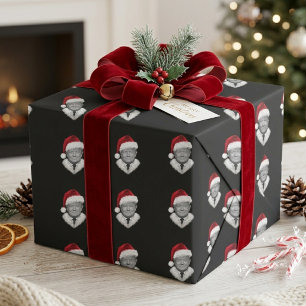 Papier Cadeau Motif de Noël Chapeau de Père Noël Donald Trump