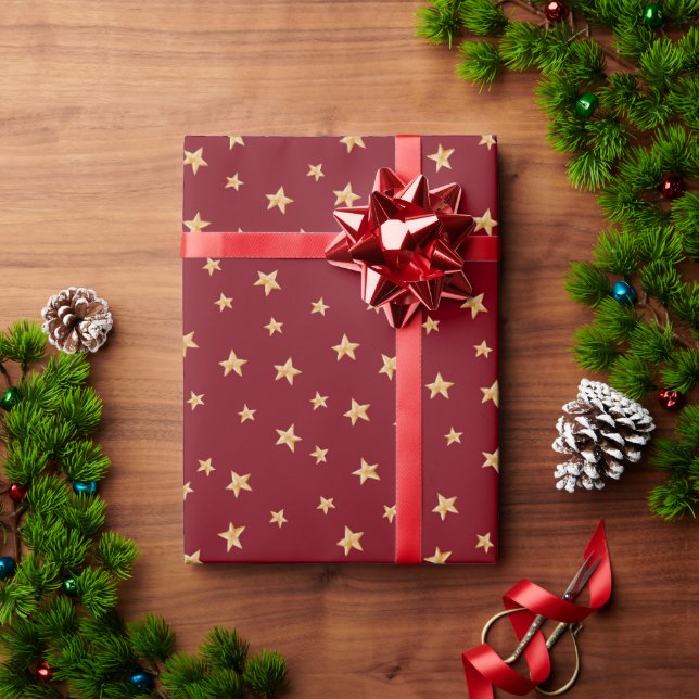 Papier Cadeau Motif de Noël Classique (Cadeau de vacances)