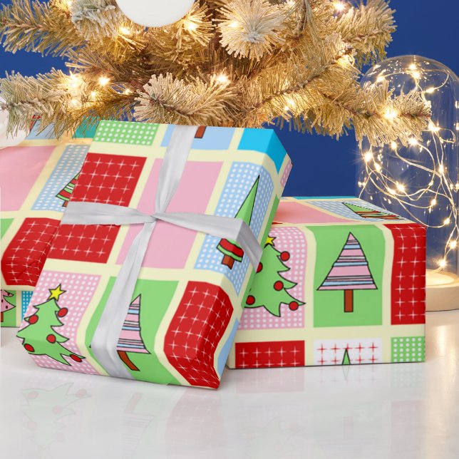Papier Cadeau Motif de Noël coloré (Vacances)