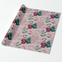 Motif de Noël coloré mignon pingouin de Noël
