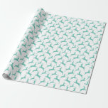 Papier Cadeau Motif de Noël des cerfs de saut bleu<br><div class="desc">Parfait pour mettre cette touche finale sur vos cadeaux et c'est parfait pour les anniversaires,  Noël,  anniversaires ou mariages! Belle tendance moderne d'enveloppement de papier cadeau Motifs de design par Printable Pretty.</div>