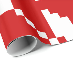 Papier Cadeau Motif de Noël des flocs de neige de Noël